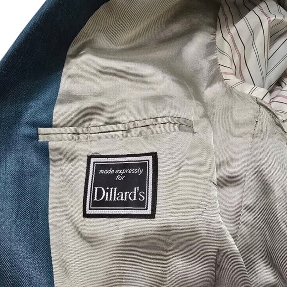 Ralph Lauren Green Silk Wool Single Breasted Blazer Sz 44L - Picture 8 of 14